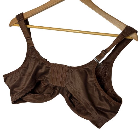 Glamorise Size 42D Full Figure Wonderwire Back Close Bra Comfort Mocha 1896LS - Picture 7 of 11